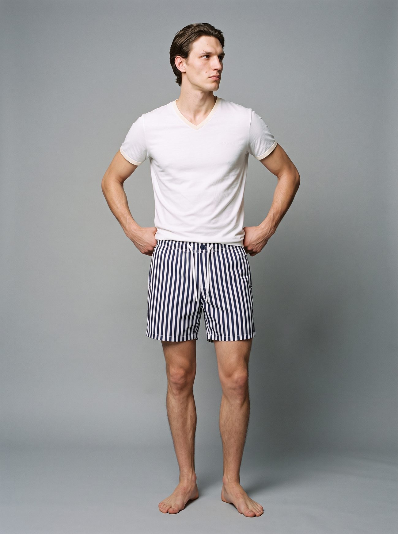 NERANO swim shorts in navy, front